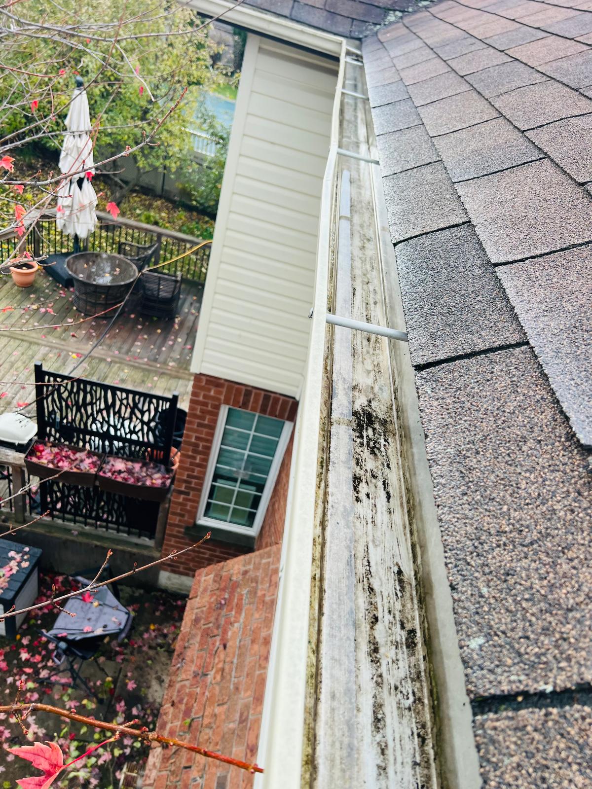 After gutter cleaning service